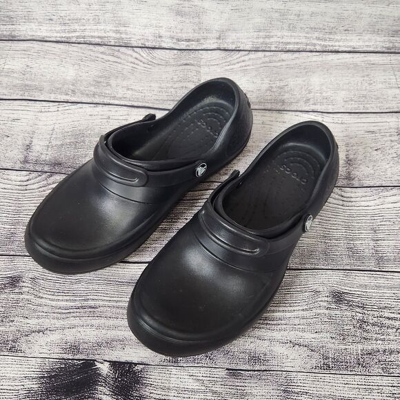 Crocs Specialist ii Work Clogs Shoes Size 6 Solid Black Unisex Mens Womens - Picture 1 of 9